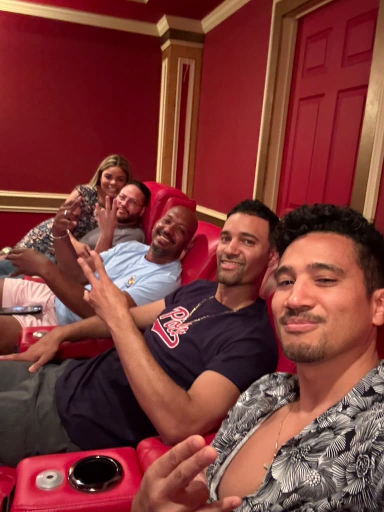 A group of friends enjoying their time together